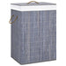 Bamboo Laundry Basket Grey Txbipp
