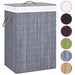 Bamboo Laundry Basket Grey Txbipp
