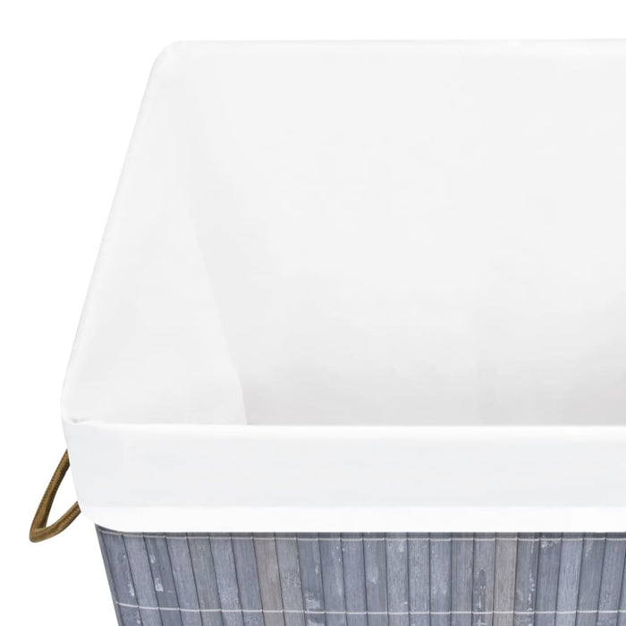 Bamboo Laundry Basket Grey Txbipp