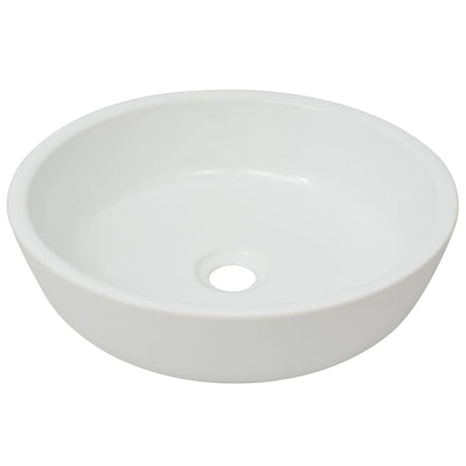 Basin Round Ceramic White 42x12 Cm Oaxtao