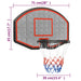 Basketball Backboard Black 71x45x2 Cm Polyethene Ktlli