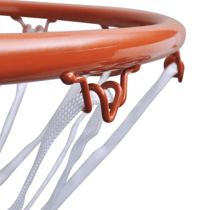 Basketball Goal Hoop Set Rim with Net Orange 45 Cm Kbakn