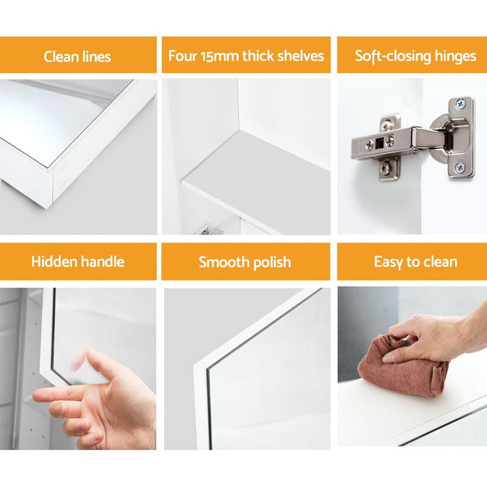 Bathroom Mirror Cabinet Vanity Medicine White Shaving