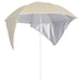 Beach Umbrella with Side Walls Sand 215 Cm Tonntl