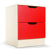 Bedside Table With Drawers Mdf Cabinet Storage 51 x 40cm
