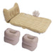 2x Beige Honeycomb Inflatable Car Mattress Portable Camping