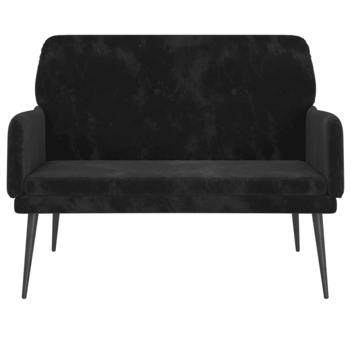 Bench Black 108x79x79 Cm Velvet Tpoaok