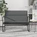 Bench Dark Grey 100x64x80 Cm Fabric Tpotpx