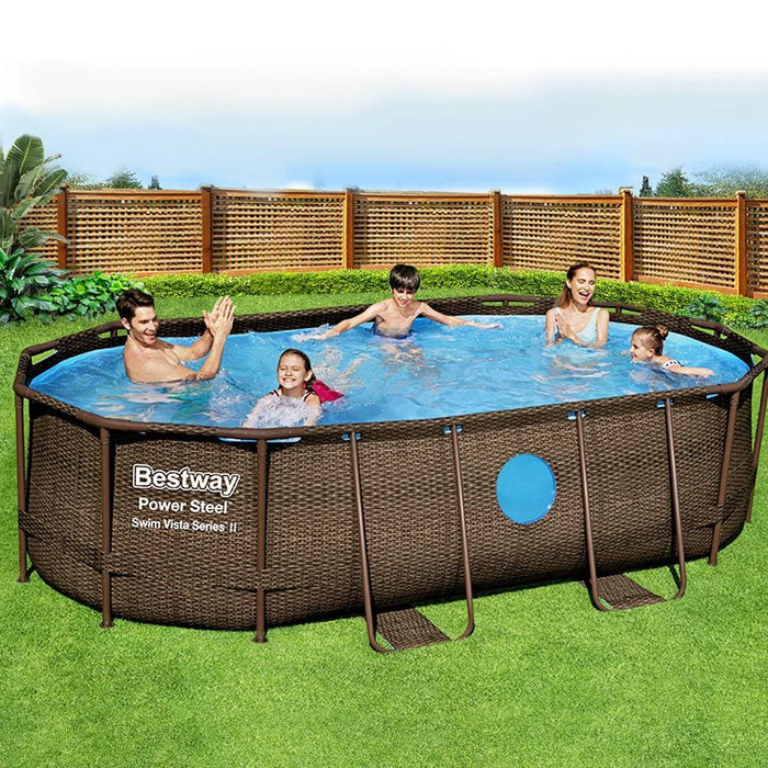 Bestway Swimming Pool Above Ground Pools Power Steel Frame
