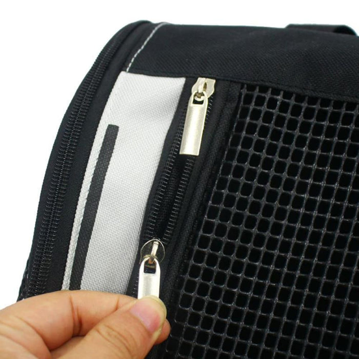2x Black Pet Carrier Backpack Breathable Mesh Portable