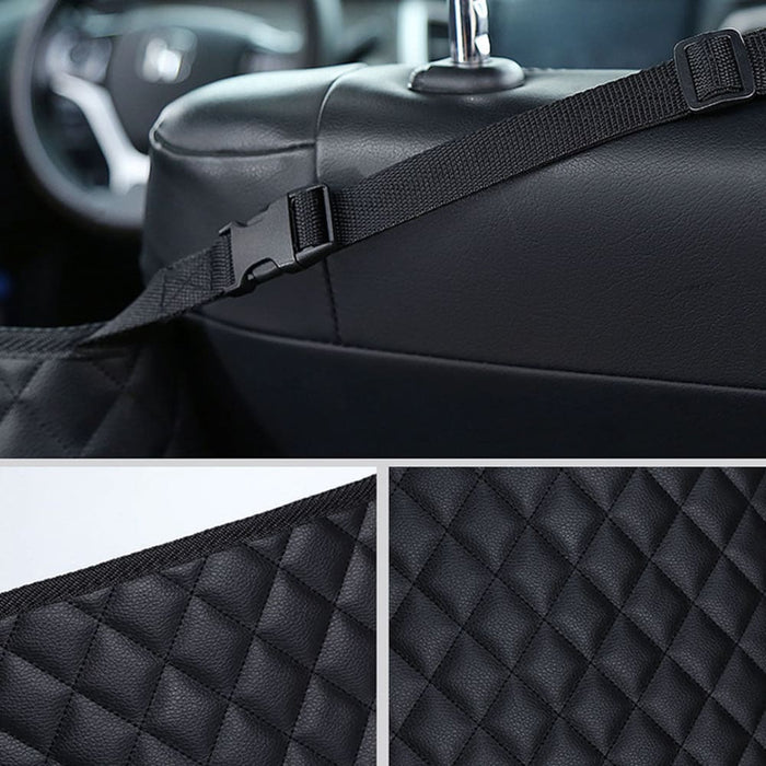 2x Black Leather Car Storage Portable Hanging Organizer