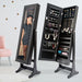 Black Mirror Jewellery Cabinet Lowe 146cm Organiser 2