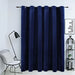 Blackout Curtain With Metal Rings Velvet Dark Blue 290x245