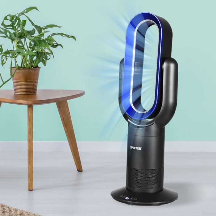 Bladeless Electric Fan Cooler Heater Air Cool Sleep Timer