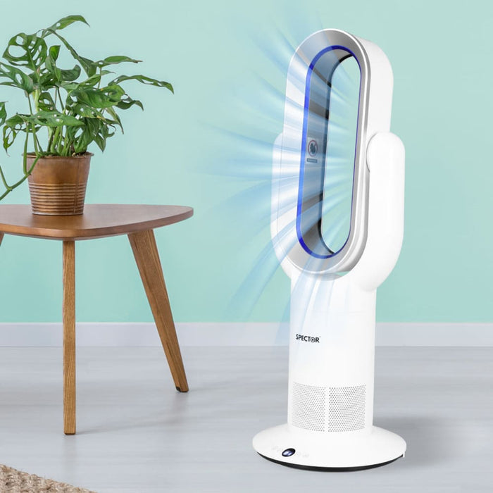 Bladeless Electric Fan Cooler Heater Air Cool Sleep Timer