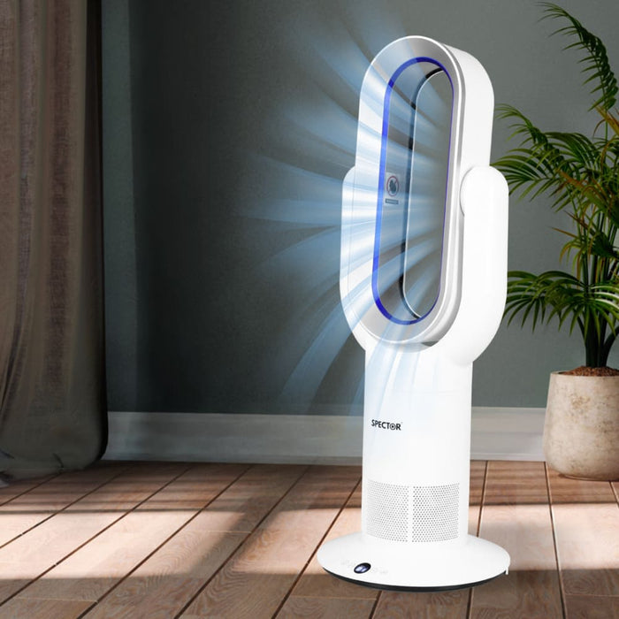 Bladeless Electric Fan Cooler Heater Air Cool Sleep Timer