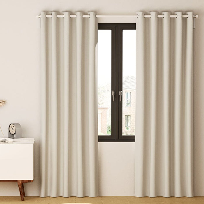 2x Blockout Curtains Blackout Window Curtain Eyelet
