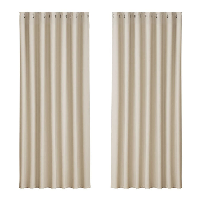 2x Blockout Curtains Blackout Window Curtain Eyelet