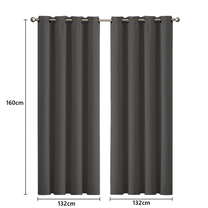 Goslash Picks 2x Blockout Curtains Panels 3 Layers Eyelet