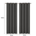 Goslash Picks 2x Blockout Curtains Panels 3 Layers Eyelet