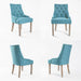 Blue French Provincial Dining Chair Amour Oak Leg