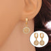Bohemia White Crystal Zircon Hanging Earrings Gold Colour