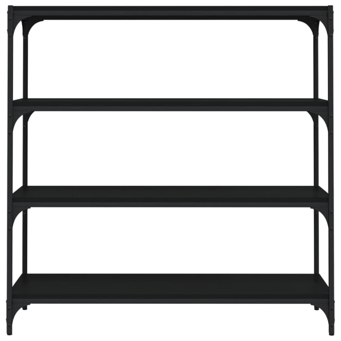 Book Cabinet Black 100x33x100 Cm Engineered Wood and Steel