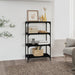 Book Cabinet Black 60x33x100 Cm Engineered Wood and Steel