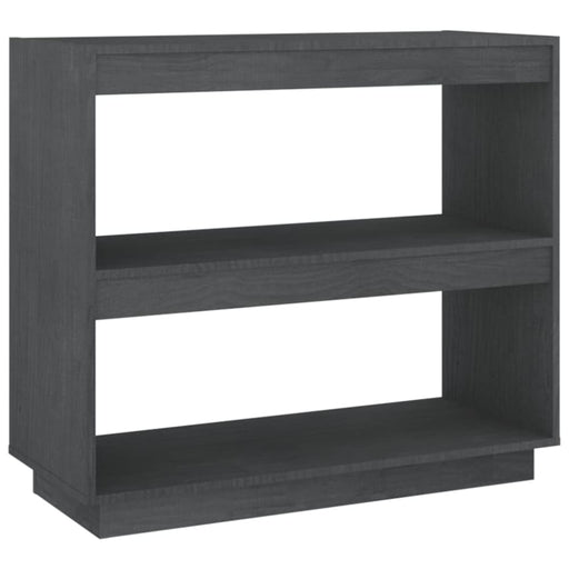 Book Cabinet Grey 80x35x71 Cm Solid Pinewood Nobnno