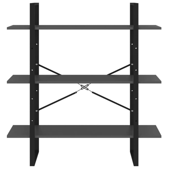 Book Cabinet Grey Chipboard Nblpak