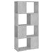 Book Cabinet Room Divider Concrete Grey 60x24x124.5 Cm