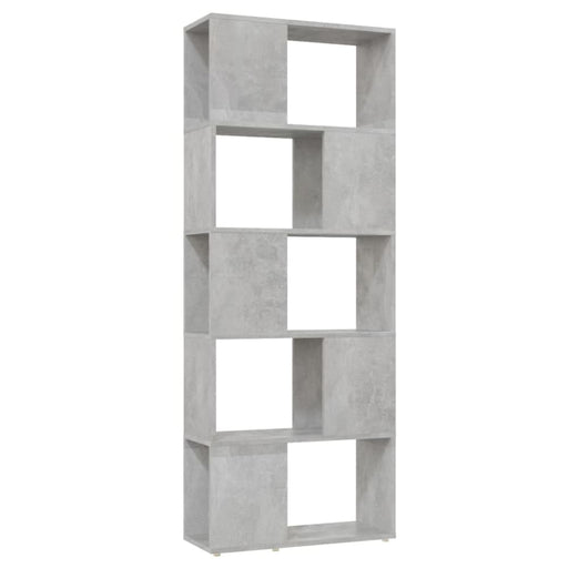 Book Cabinet Room Divider Concrete Grey 60x24x155 Cm Nbkbkt