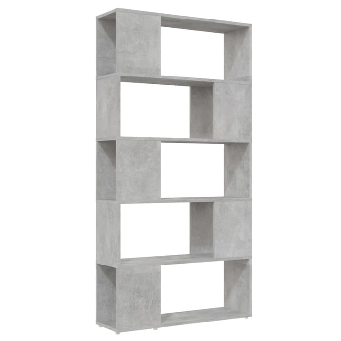 Book Cabinet Room Divider Concrete Grey 80x24x155 Cm