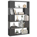Book Cabinet Room Divider Glossy Look Grey Chipboard Nbkxbp