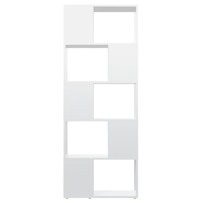 Book Cabinet Room Divider Glossy Look White Nbkbkp