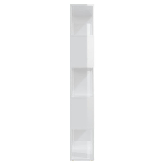 Book Cabinet Room Divider Glossy Look White Nbkbkp