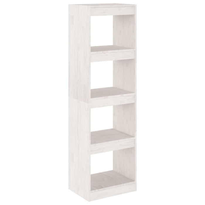 Book Cabinet Room Divider White 40x30x135.5 Cm Pinewood