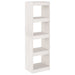 Book Cabinet Room Divider White 40x30x135.5 Cm Pinewood