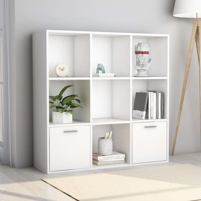 Book Cabinet White Chipboard Nboool