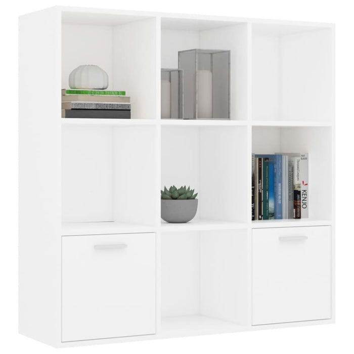 Book Cabinet White Chipboard Nboool