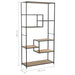 Bookcase Solid Firwood and Steel Xalaxi