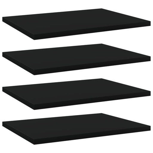 Bookshelf Boards 4 Pcs Black 40x30x1.5 Cm Chipboard Nbpopl