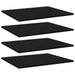 Bookshelf Boards 4 Pcs Black 60x50x1.5 Cm Chipboard Nbpxln