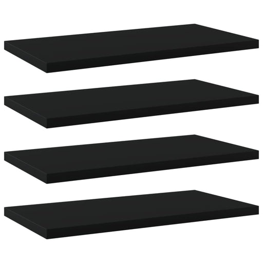 Bookshelf Boards 4 Pcs Black Chipboard Nbpoab