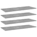 Bookshelf Boards 4 Pcs Concrete Grey 100x40x1.5 Cm