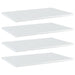 Bookshelf Boards 4 Pcs Glossy Look White 60x40x1.5 Cm