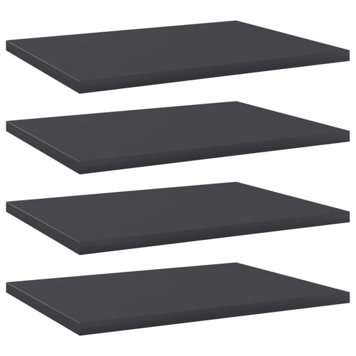 Bookshelf Boards 4 Pcs Grey Chipboard Nbpopn