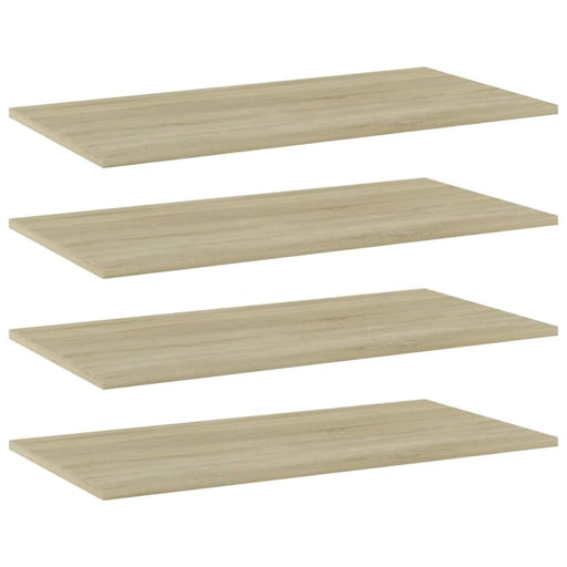 Bookshelf Boards 4 Pcs Sonoma Oak Chipboard Nbpttl