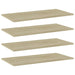 Bookshelf Boards 4 Pcs Sonoma Oak Chipboard Nbpttl