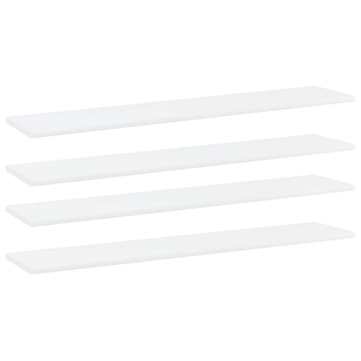Bookshelf Boards 4 Pcs White 100x20x1.5 Cm Chipboard Nbptin